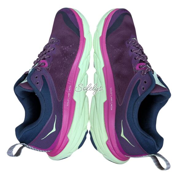 HOKA ONE Challenger ATR 6 Womens 7.5B Grape Wine Butterfly Trail Running Sneaker - Picture 9 of 11